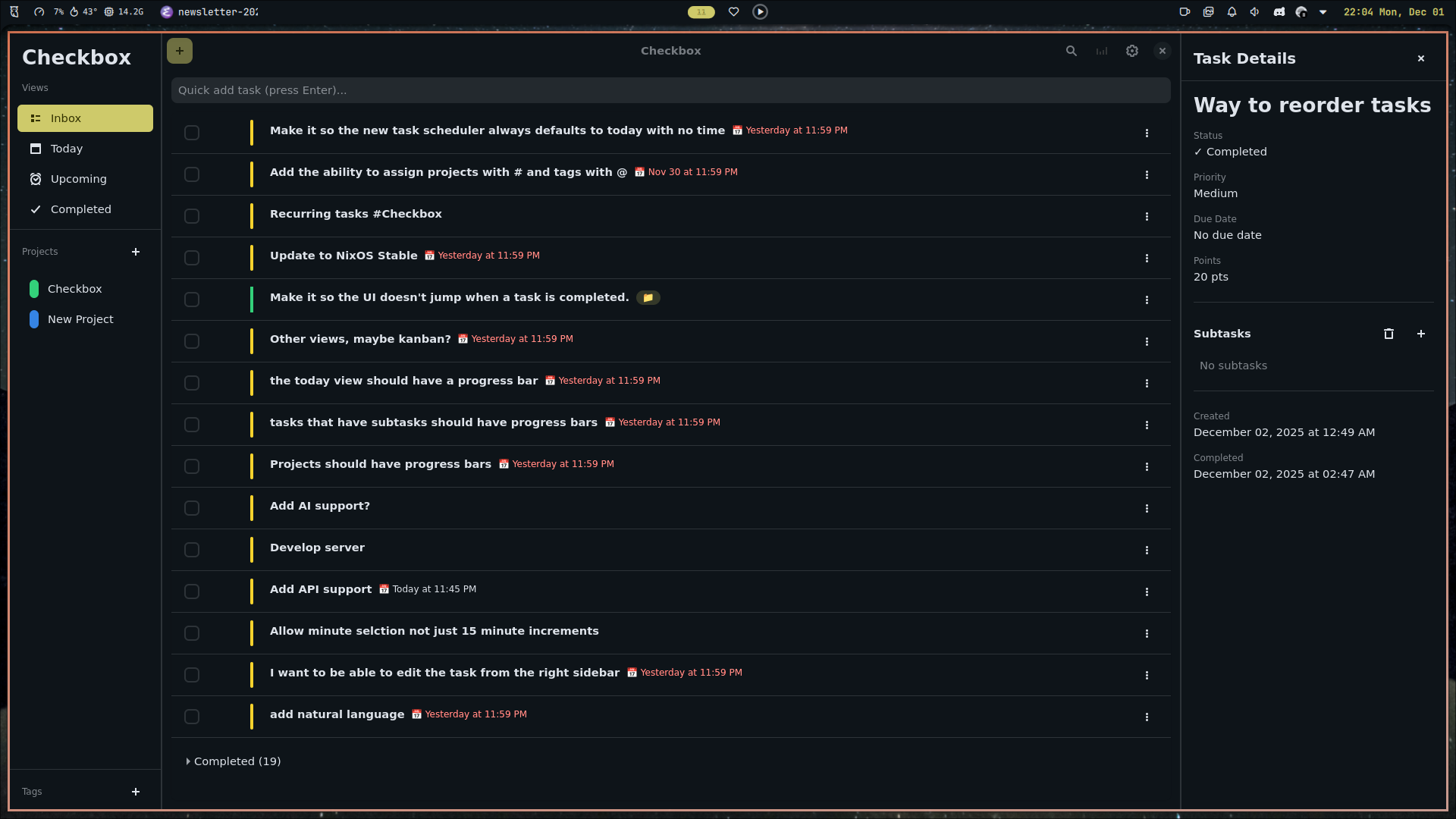 Checked, a Todo List app